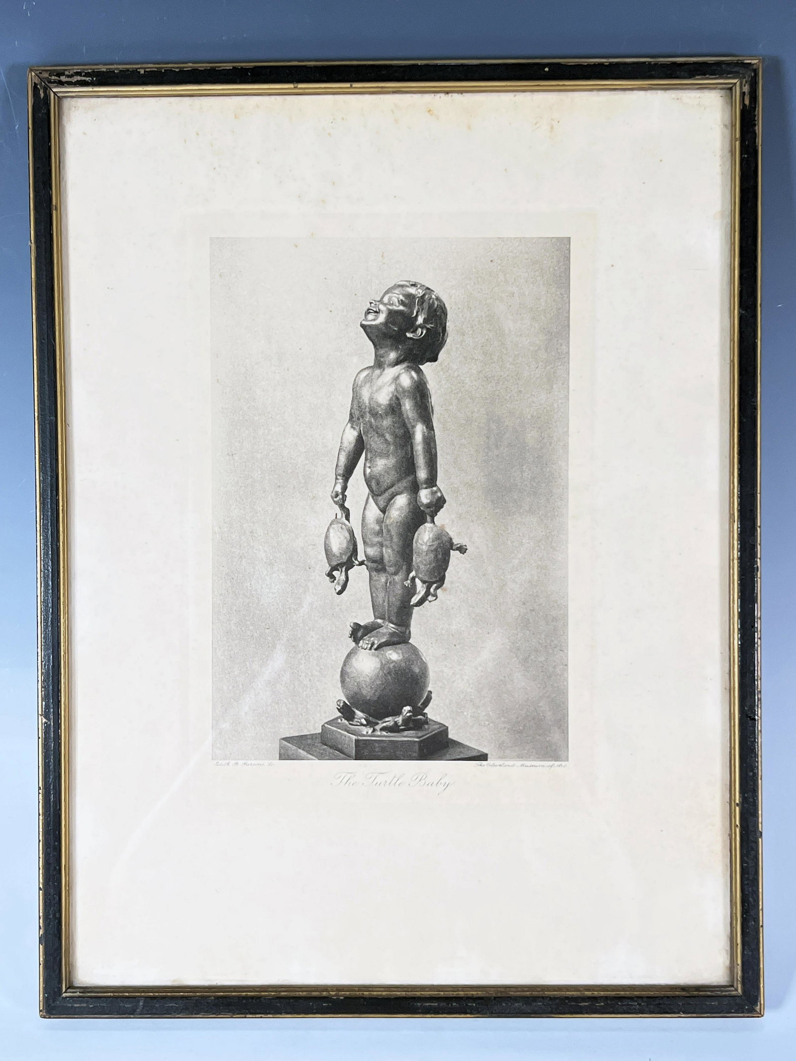 PRINT OF EDITH BARRETTO STEVENS PARSONS SCULPTURE THE TURTLE BABY (1 of 3)