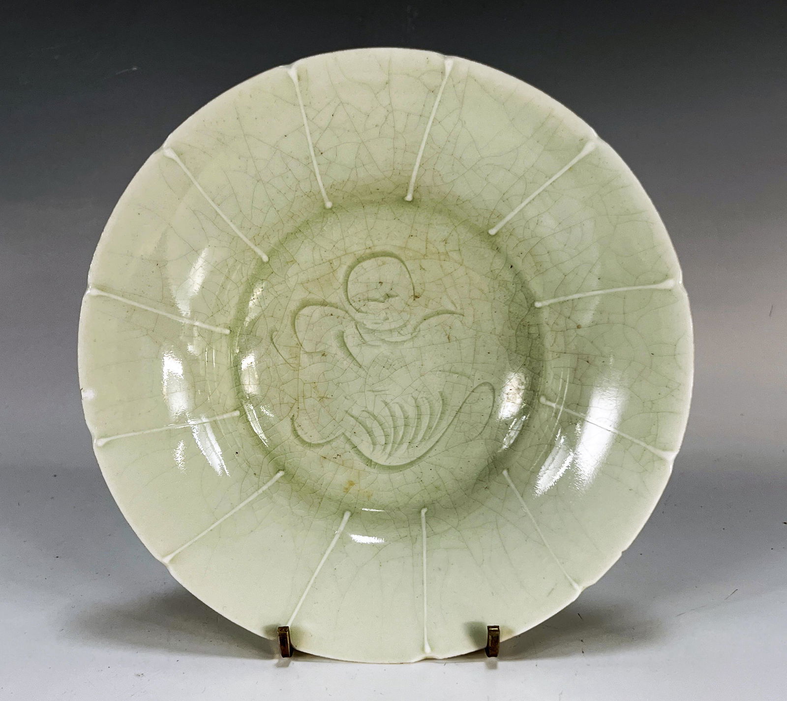 INCISED CELADON LOTUS BOWL (1 of 4)