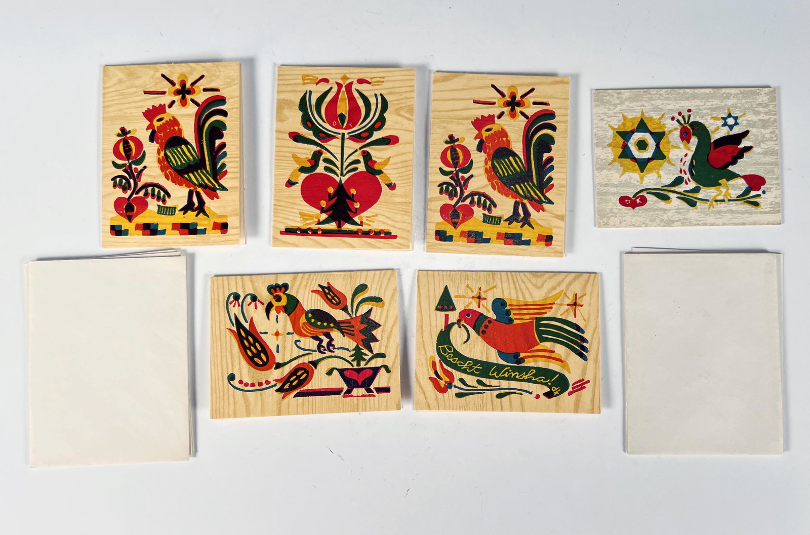 VINTAGE PENNSYLVANIA DUTCH CHRISTMAS GREETING CARDS (1 of 2)