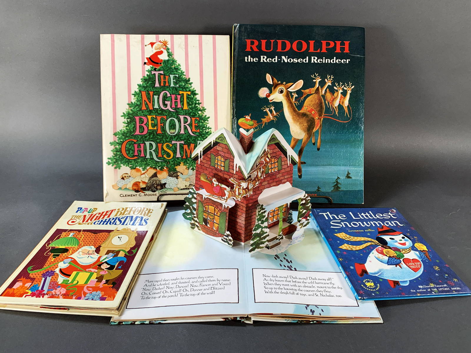 Christmas vintage pop up bookstall
