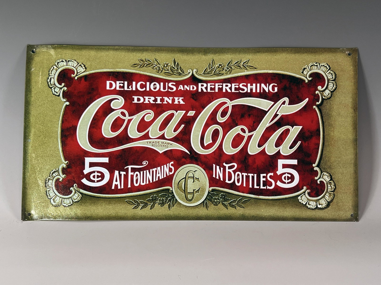 VINTAGE STYLE TIN COCA COLA SING: VINTAGE STYLE TIN COCA COLA SING