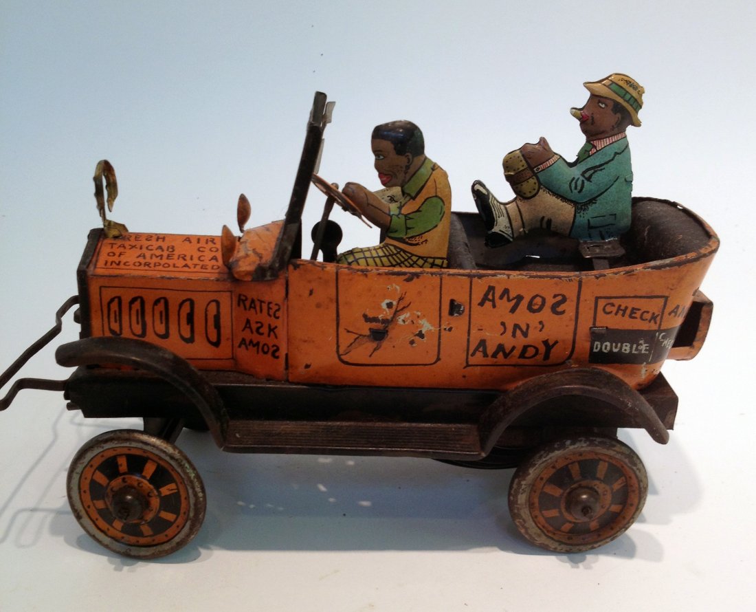 Amos And Andy Taxi: With the wind up function working and paint in good condition and apparently completer. 8" in length. Shipping: We are able to pack and ship this item to an address in the United States for $30.00 via