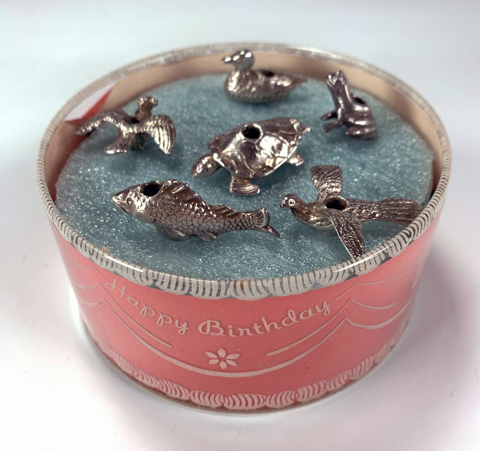 Vintage Reed & Barton Silverplate Animal Birthday Candle Holders Auction