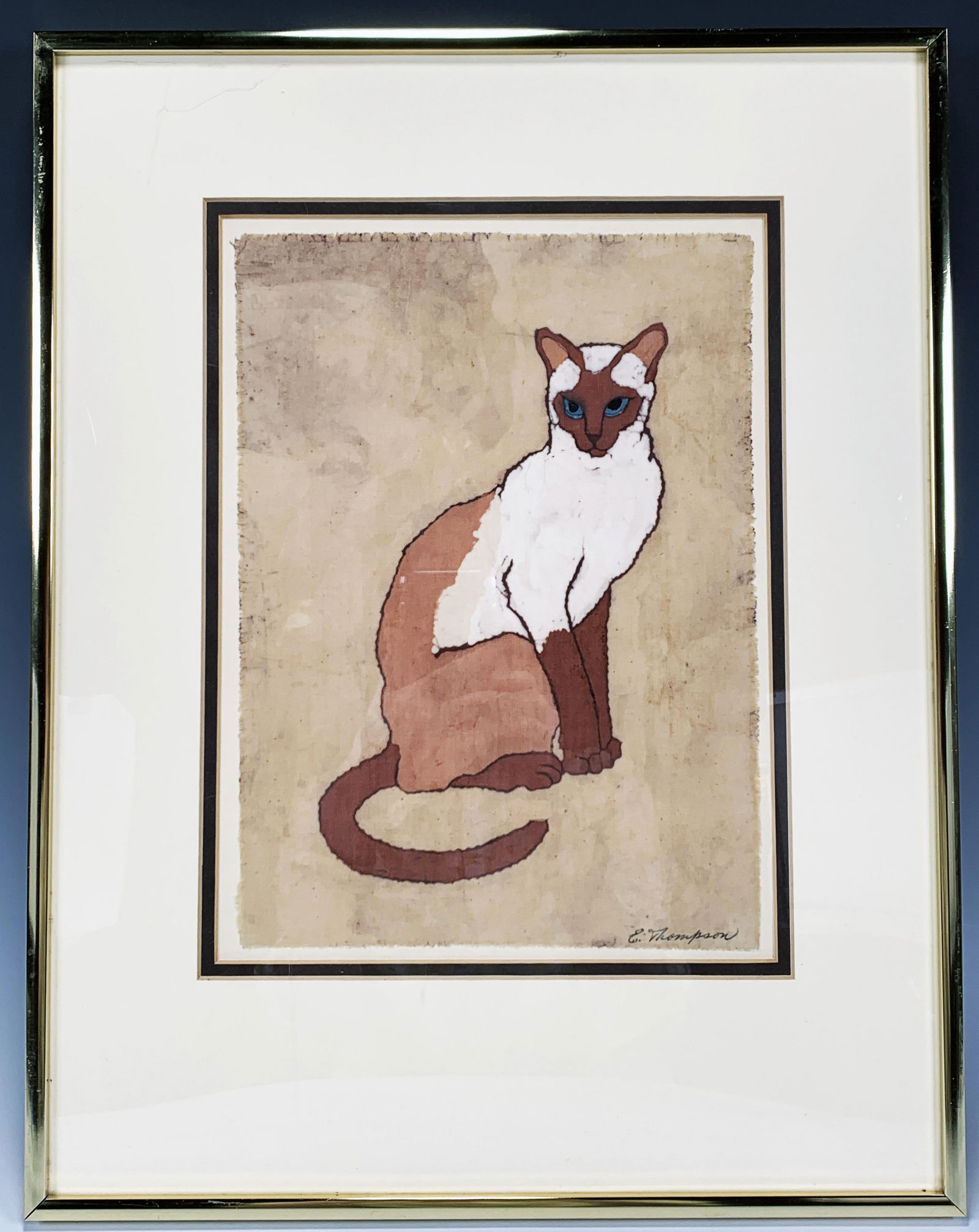 BLUE EYED CAT BATIK BY ELEANOR THOMPSON (1 of 5)