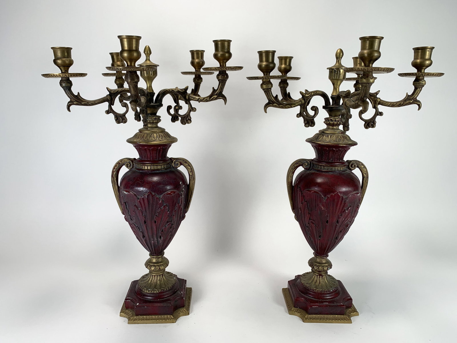 CANDELABRAS WITH URN FORM BASES (1 of 4)