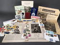 LOT OF EPHEMERA STAMPS, PICTURES, PAMPHLETS