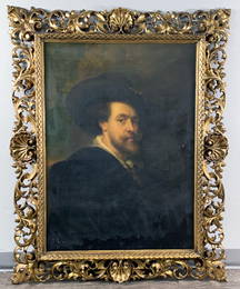 AFTER PETER PAUL RUBENS, SELF PORTRAIT OIL PAINTING