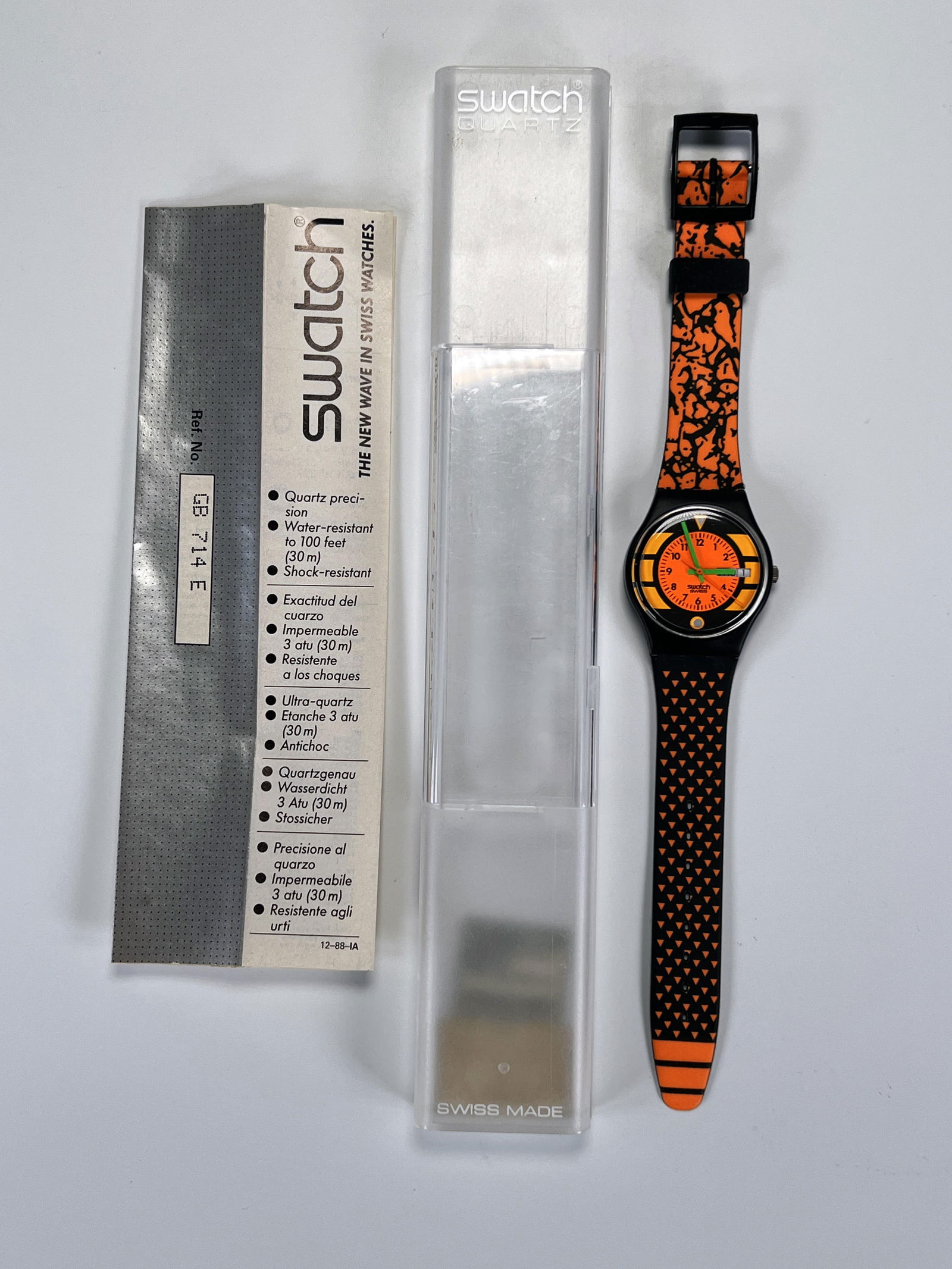 VINTAGE SWATCH WATCH IN CASE (1 of 4)