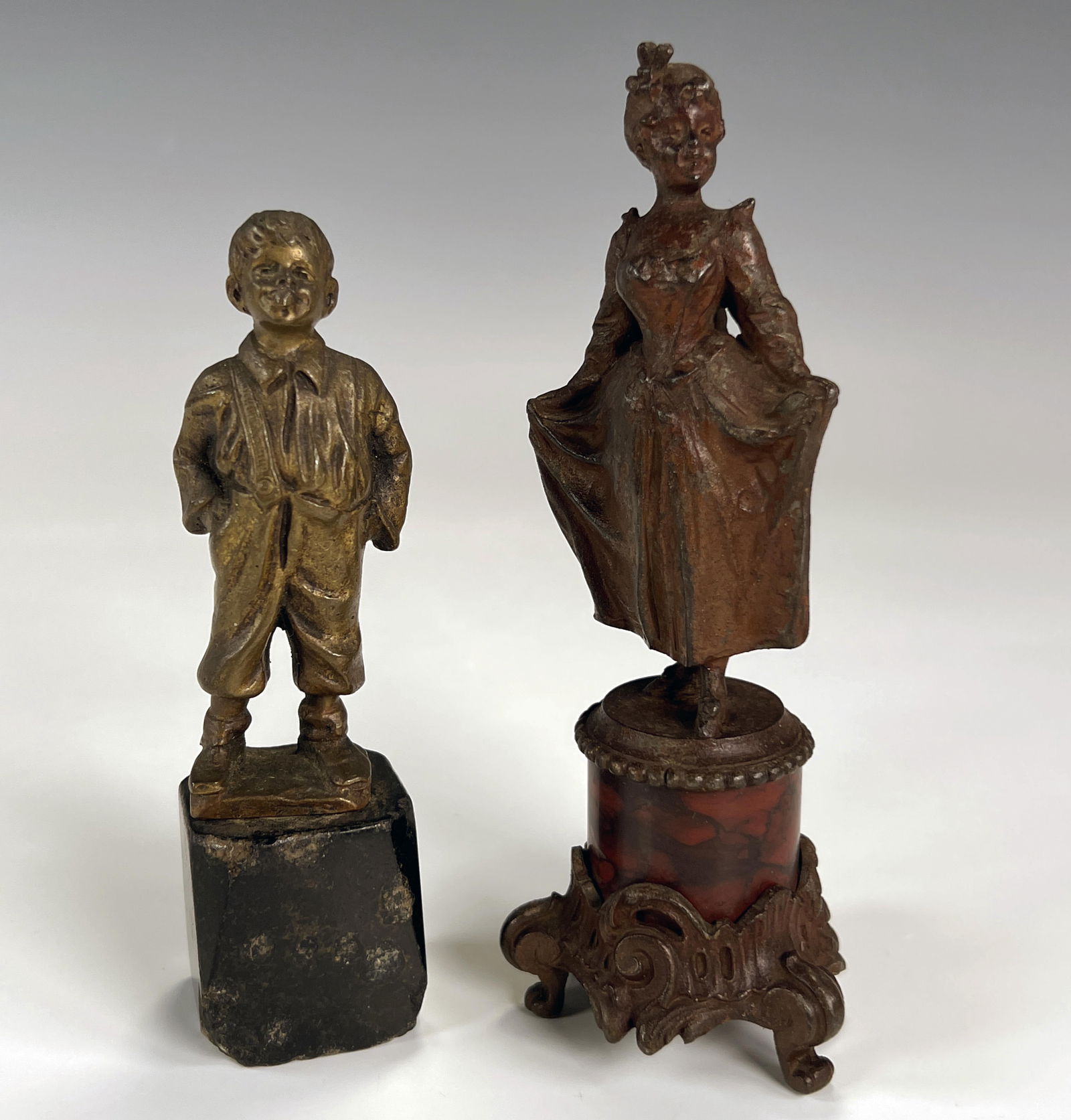 TWO SMALL BRONZE FIGURES (1 of 5)