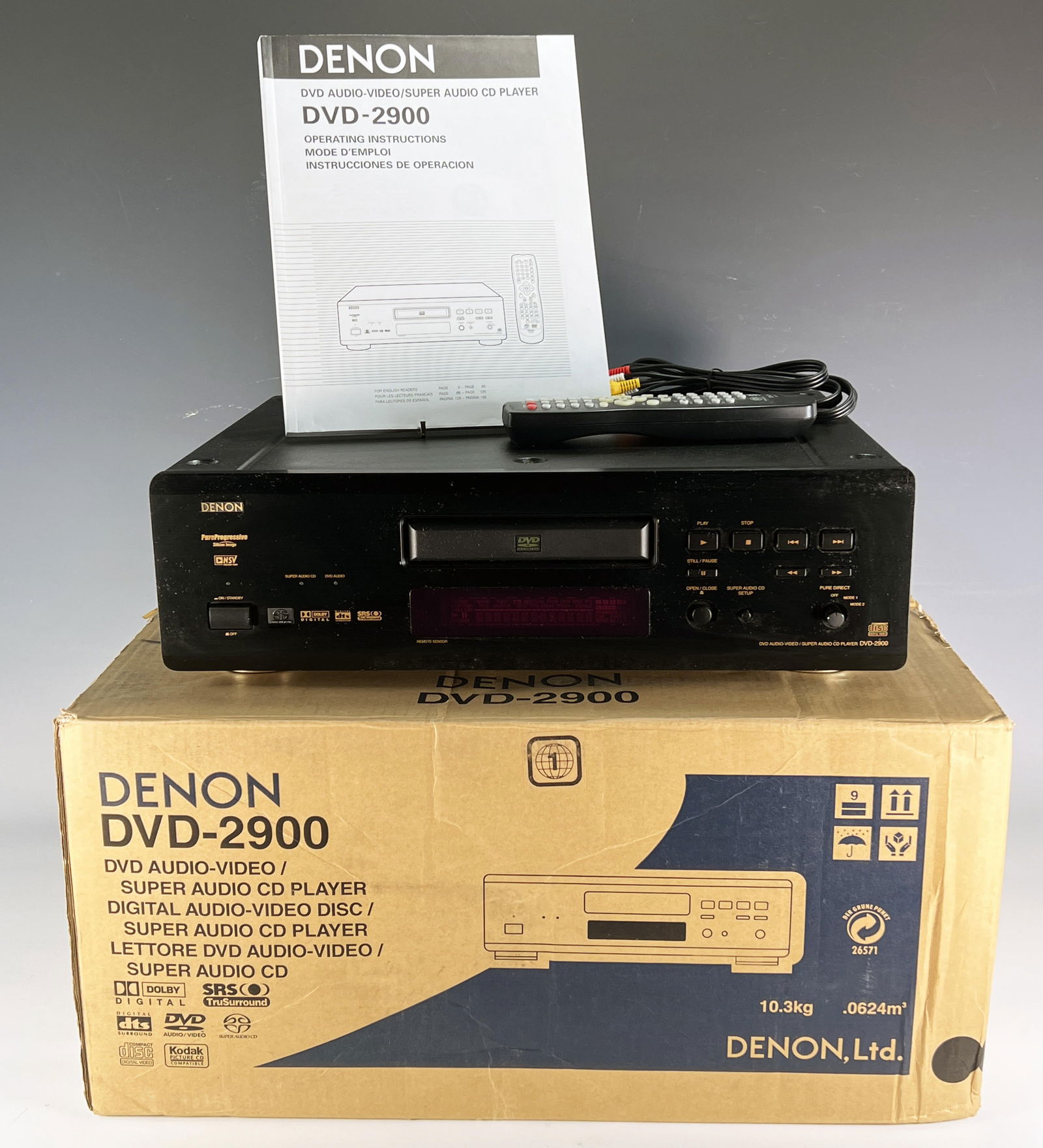 DENON DVD-2900 AUDIO VIDEO SUPER AUDIO CD PLAYER  IN BOX (1 of 7)