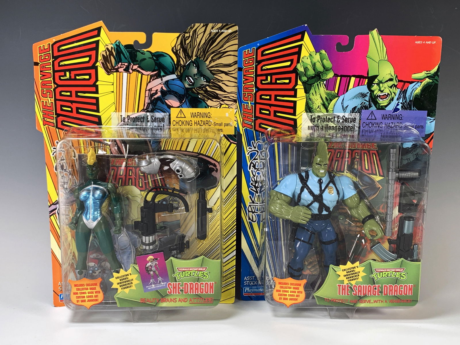TEENAGE MUTANT NINJA TURTLES SAVAGE DRAGON ACTION FIGURES IN PACKAGE (1 of 4)