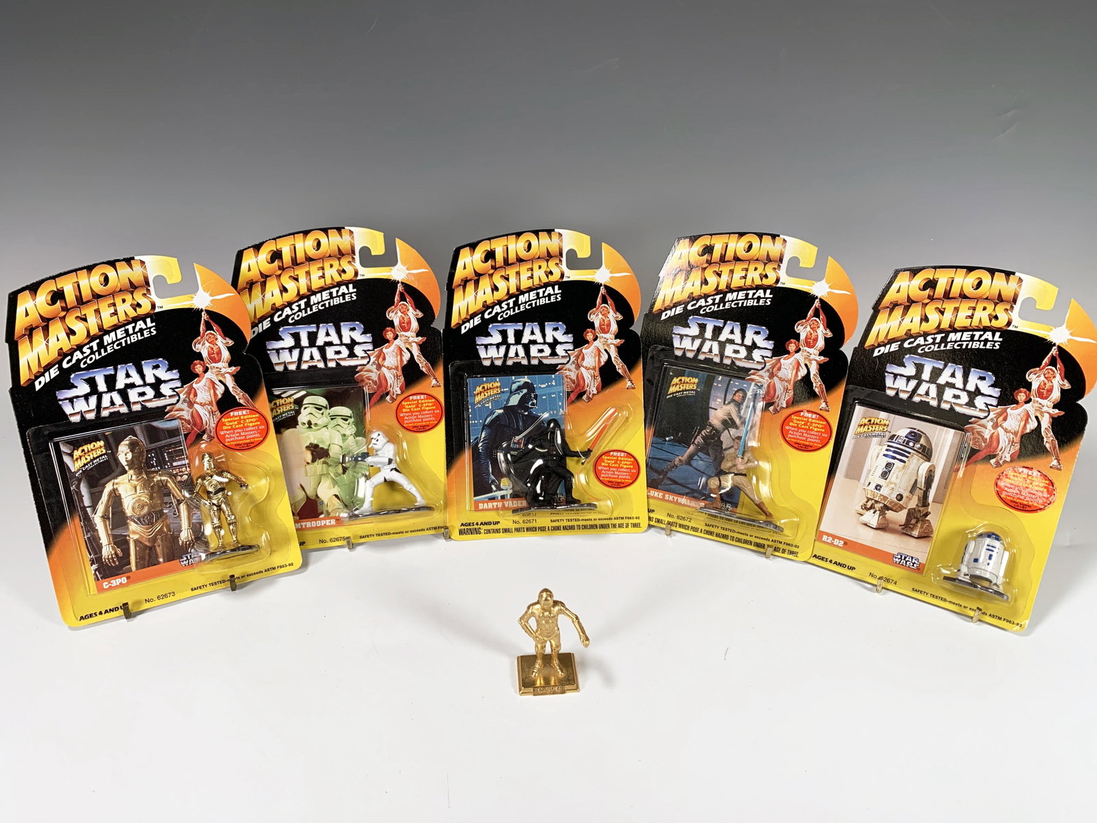 ACTION MASTERS STAR WARS FIGURES IN PACKAGE W PROMOTIONAL GOLD C-3PO: ACTION MASTERS STAR WARS FIGURES IN PACKAGE W PROM