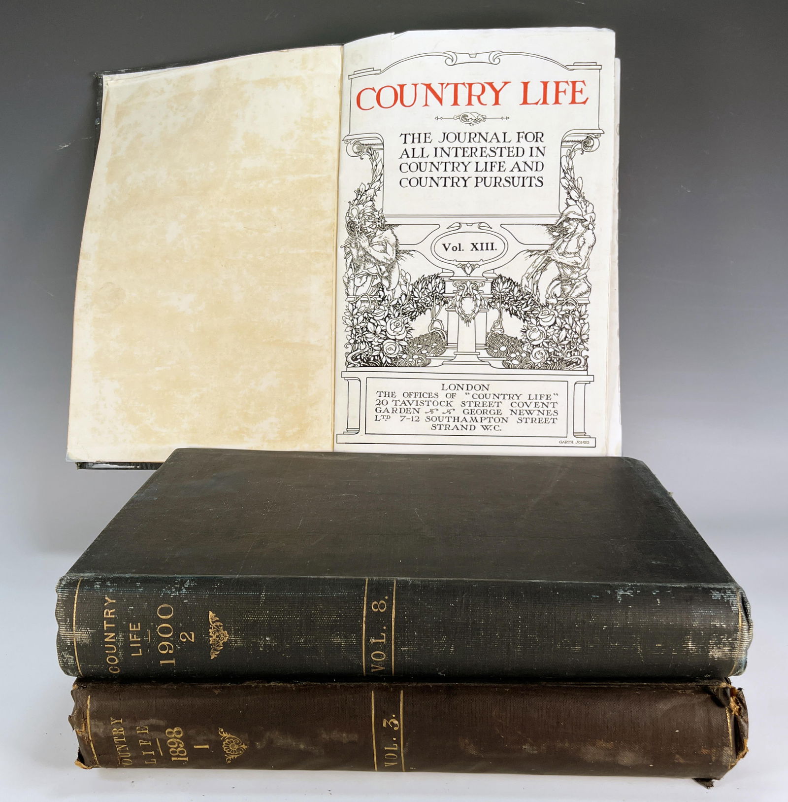 3 BOUND BOOKS COUNTRY LIFE ILLUSTRATED ISSUES 1898 - 1903 (1 of 4)