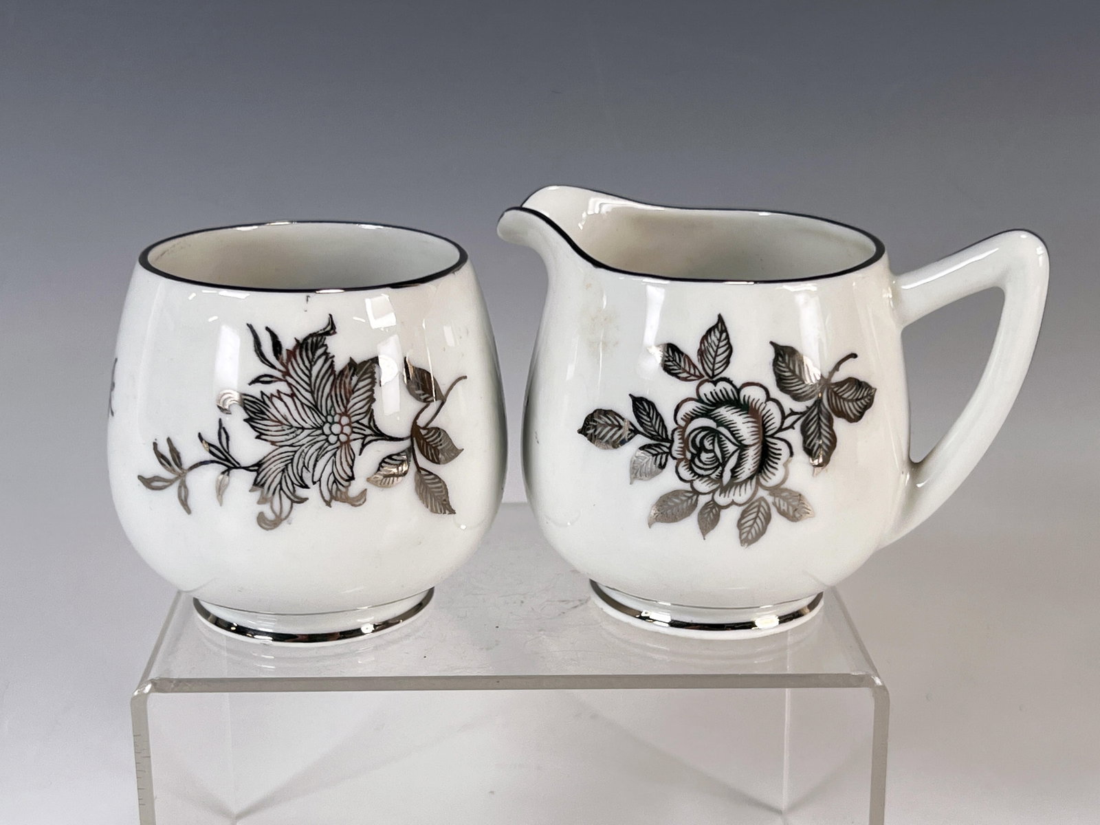 SCHUMANN ARZBERG PLATINUM ELEGANCE SUGAR & CREAMER: SCHUMANN ARZBERG PLATINUM ELEGANCE SUGAR & CREAMER