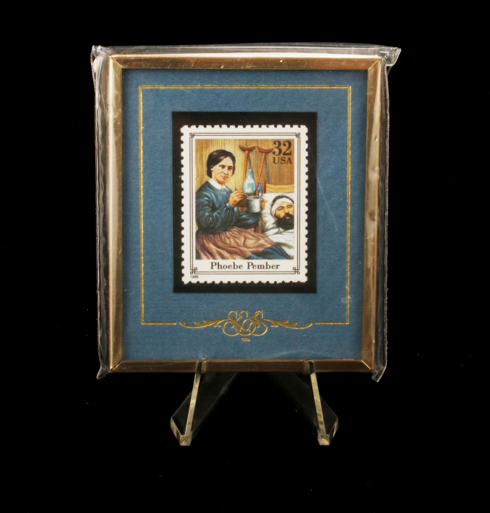 PHOEBE PEMBER CONFEDERATE NURSE STAMP PLAQUE (1 of 2)