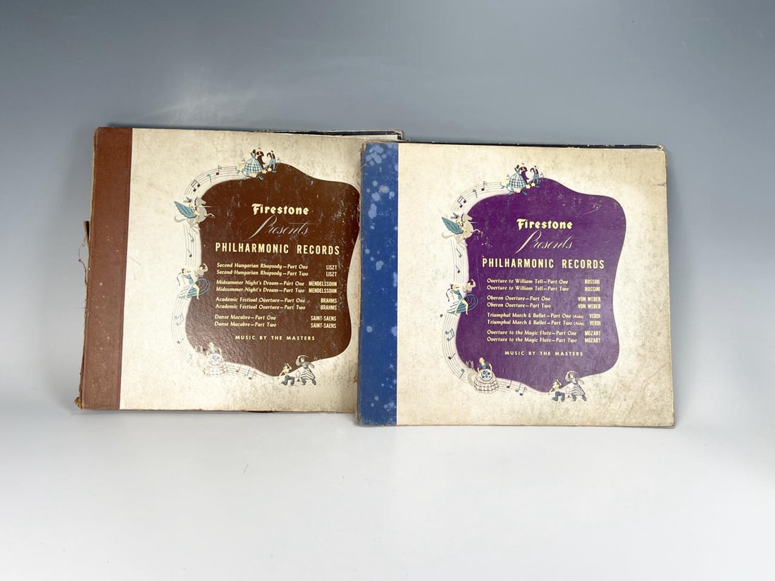 TWO VINTAGE FIRESTONE PRESENTS PHILHARMONIC RECORDS SETS: TWO VINTAGE FIRESTONE PRESENTS PHILHARMONIC RECORD