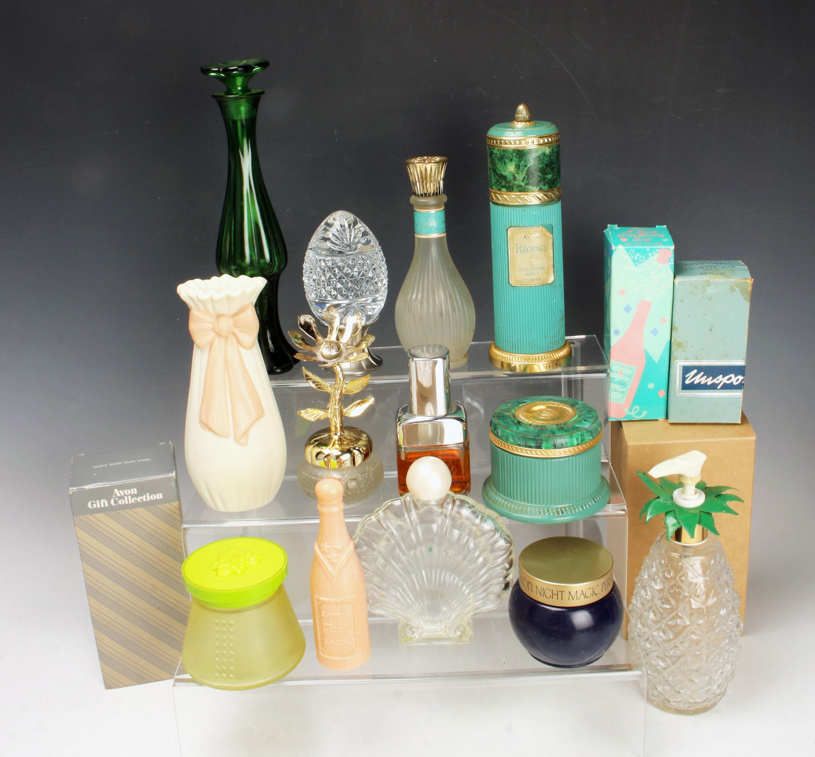 VINTAGE AVON BOTTLES, VASES, JARS (1 of 4)