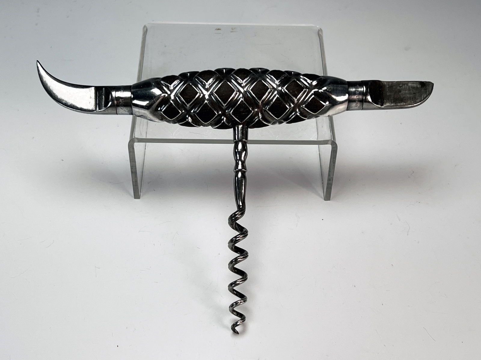 VINTAGE STERLING & EBONY CORKSCREW (1 of 5)