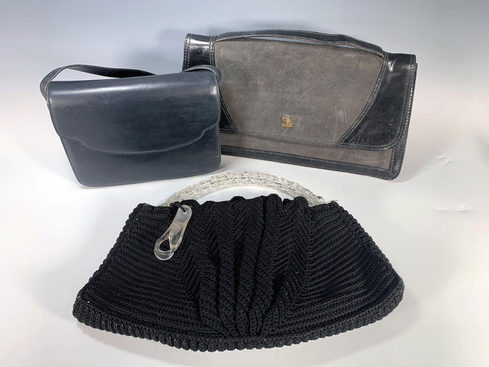 THREE BLACK HANDBAGS (1 of 5)