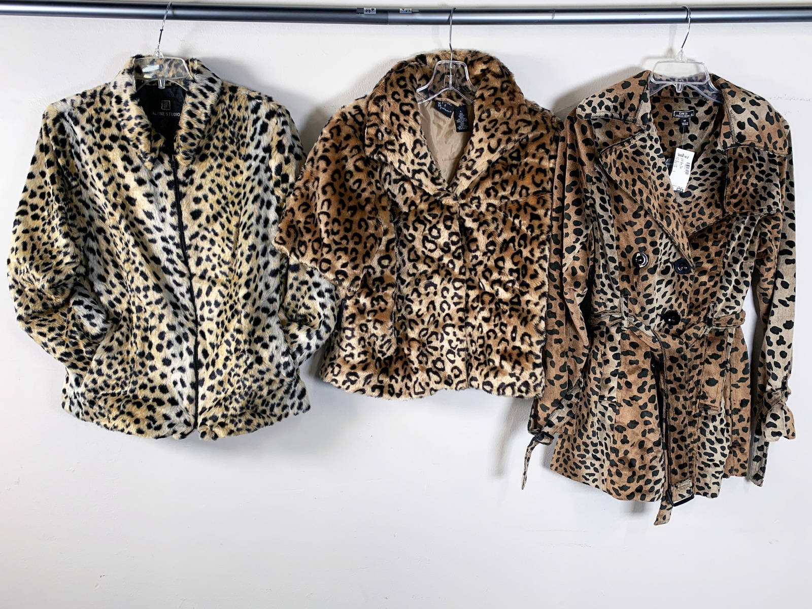 Three Faux Animal Print Coats Auction