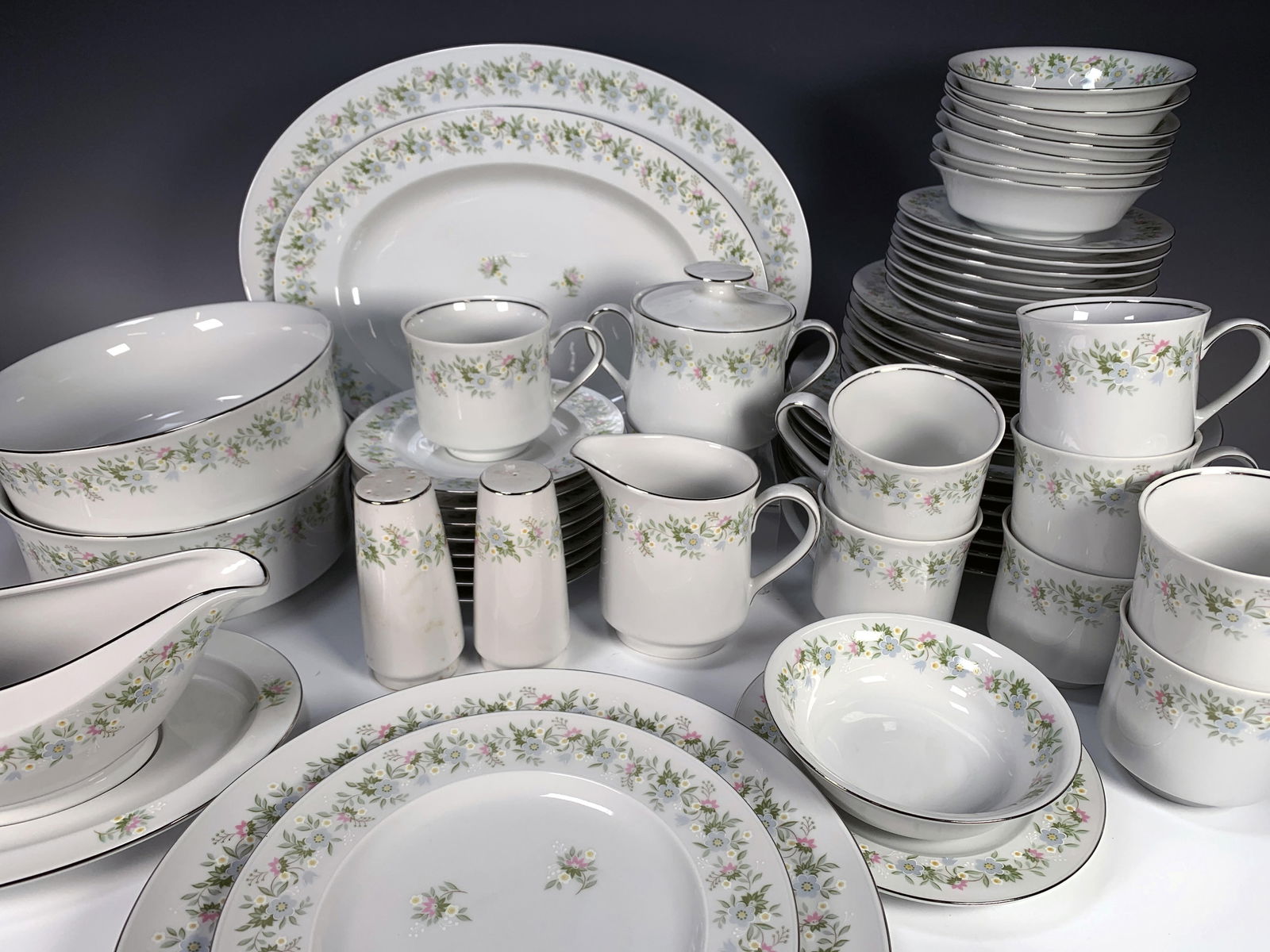 HAVILAND BAVARIA FLORAL SPENDOR CHINA SERVICE FOR EIGHT (1 of 6)