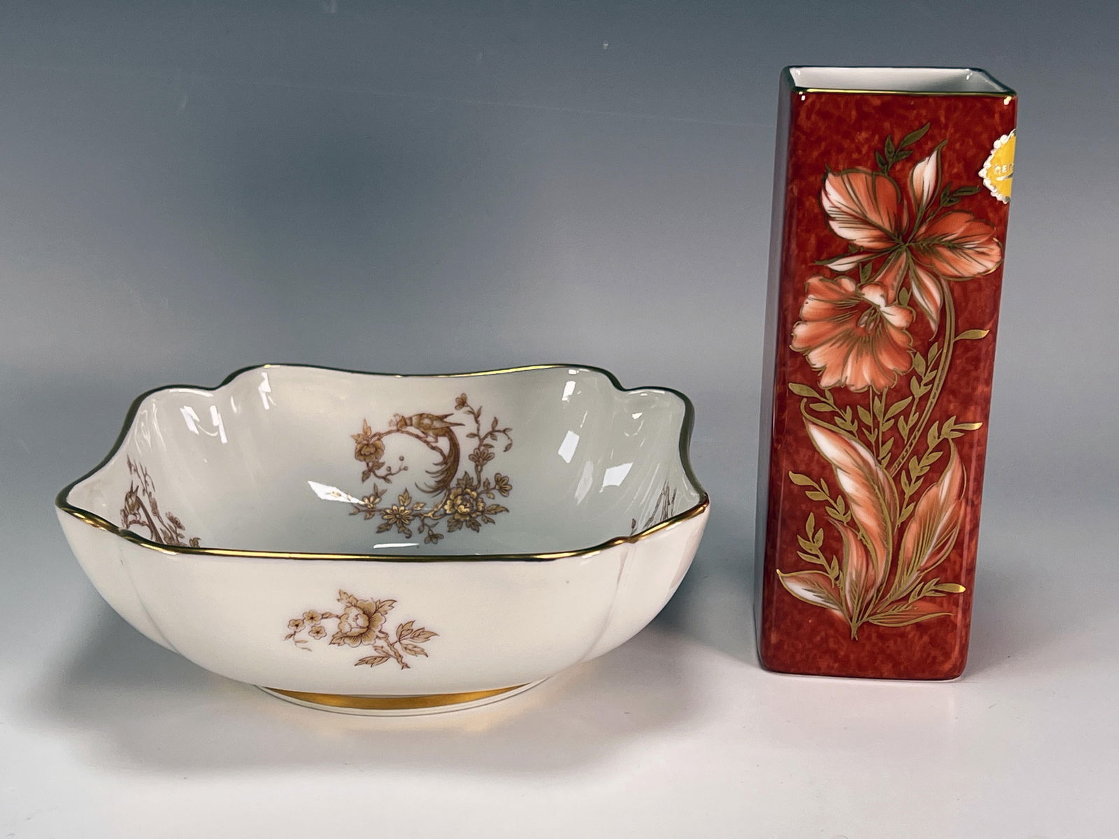 LIMOGES LA REINE ELISABETH BOWL & GERMAN VASE (1 of 4)