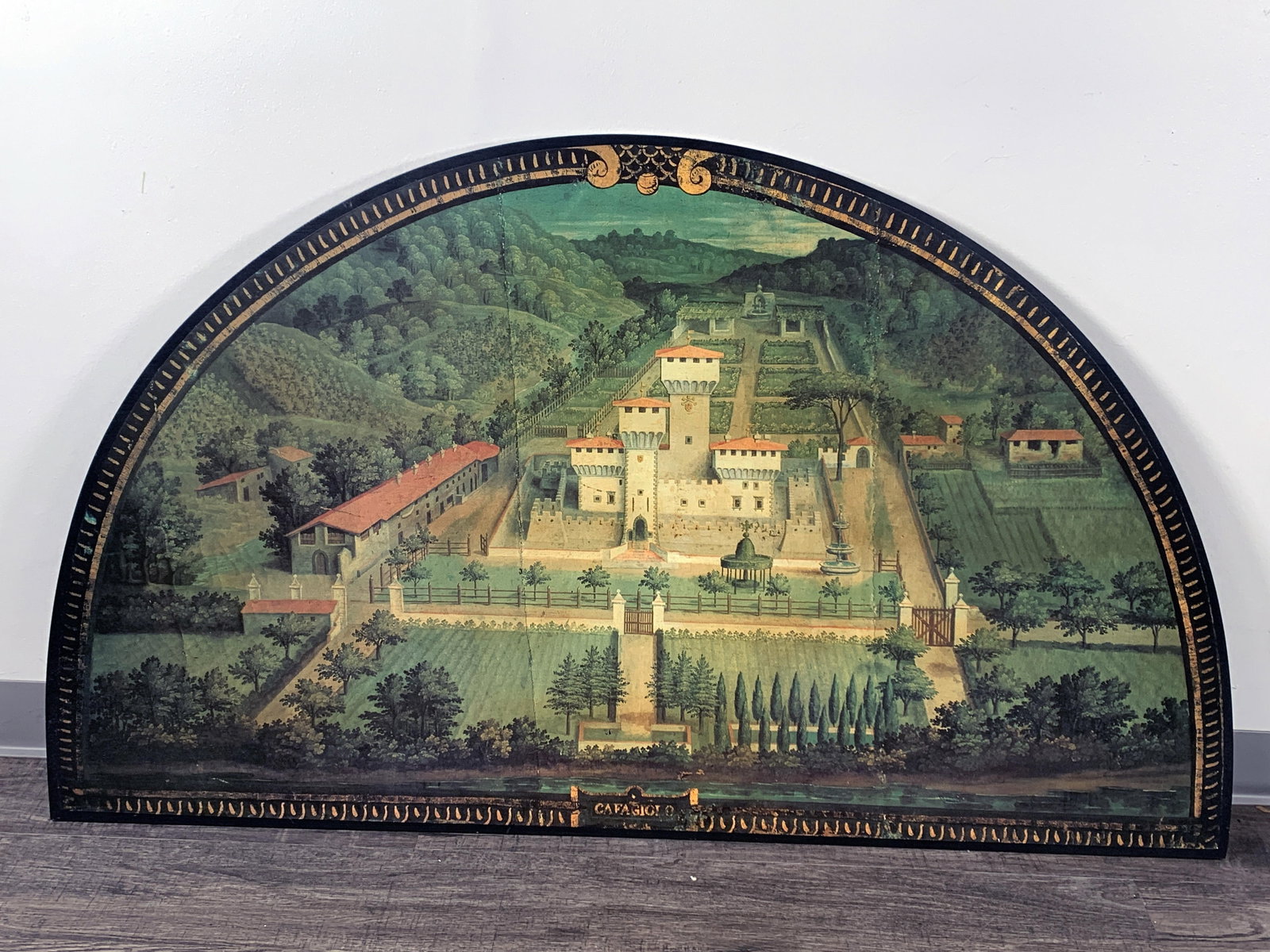 TUSCANY VILLAGE ARCHED PLAQUE: TUSCANY VILLAGE ARCHED PLAQUE