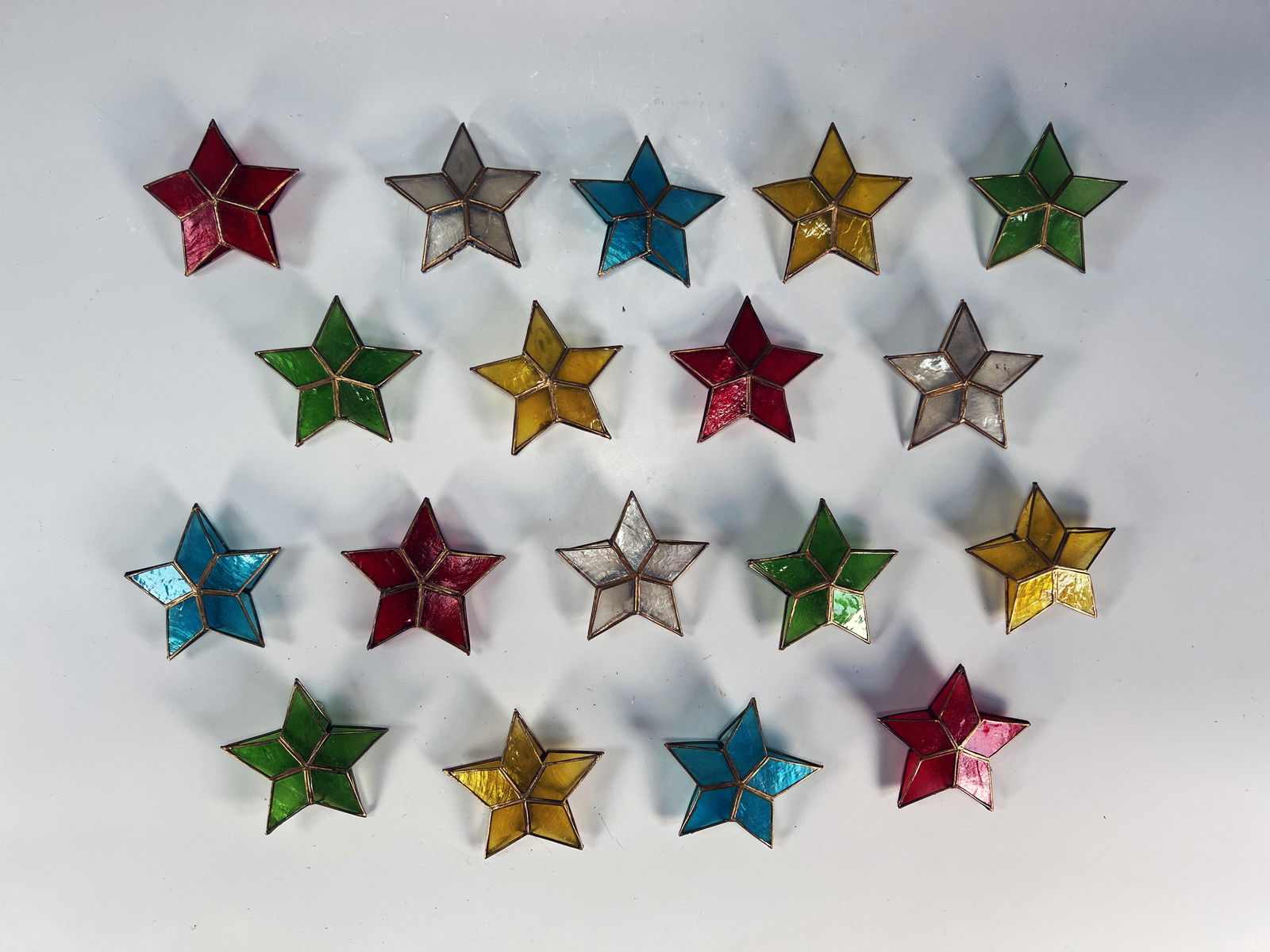 KURT ALDER 1986 STAR CHRISTMAS LIGHT COVER LANTERNS:  Vintage Kurt Alder 1986 Star Christmas Light Covers for Sale