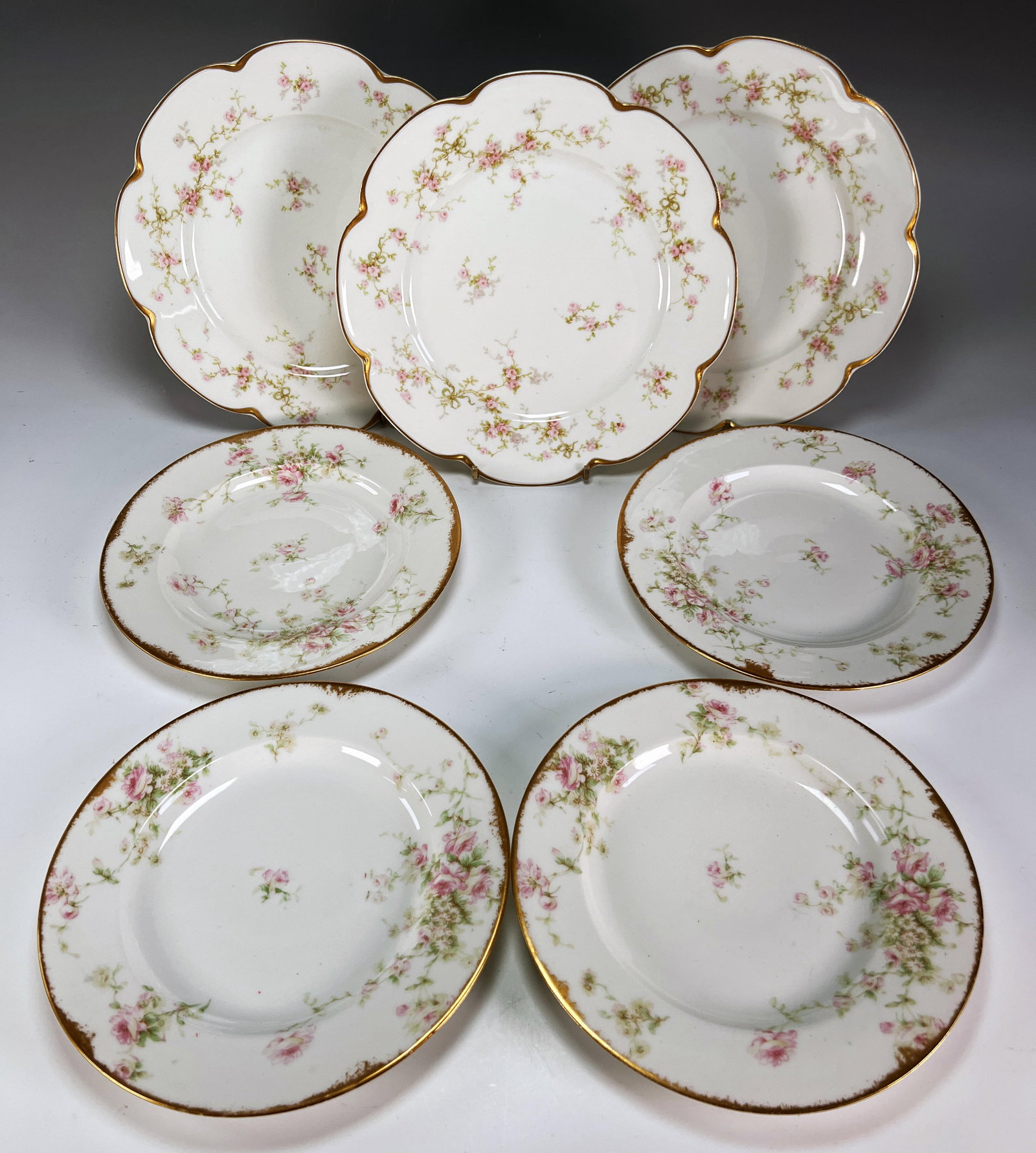 HAVILAND LIMOGES DISHES:  Haviland Limoges Dishes - Scalloped Edge Collectible Porcelain