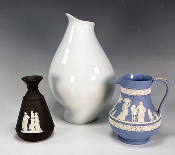 WEDGWOOD & CLASSIC ROSE ROSENTHAL PORCELAIN: Wedgwood & Classic Rose Rosenthal Porcelain Vase Collection