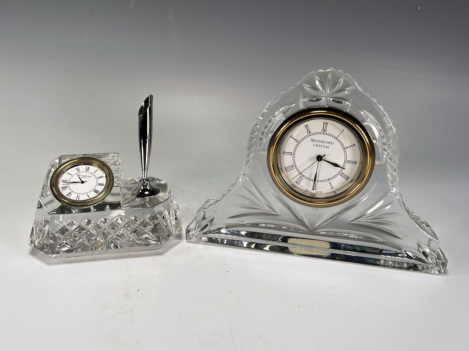 WATERFORD CRYSTAL DESK CLOCK & BAROQUE CLOCK (1 of 4)