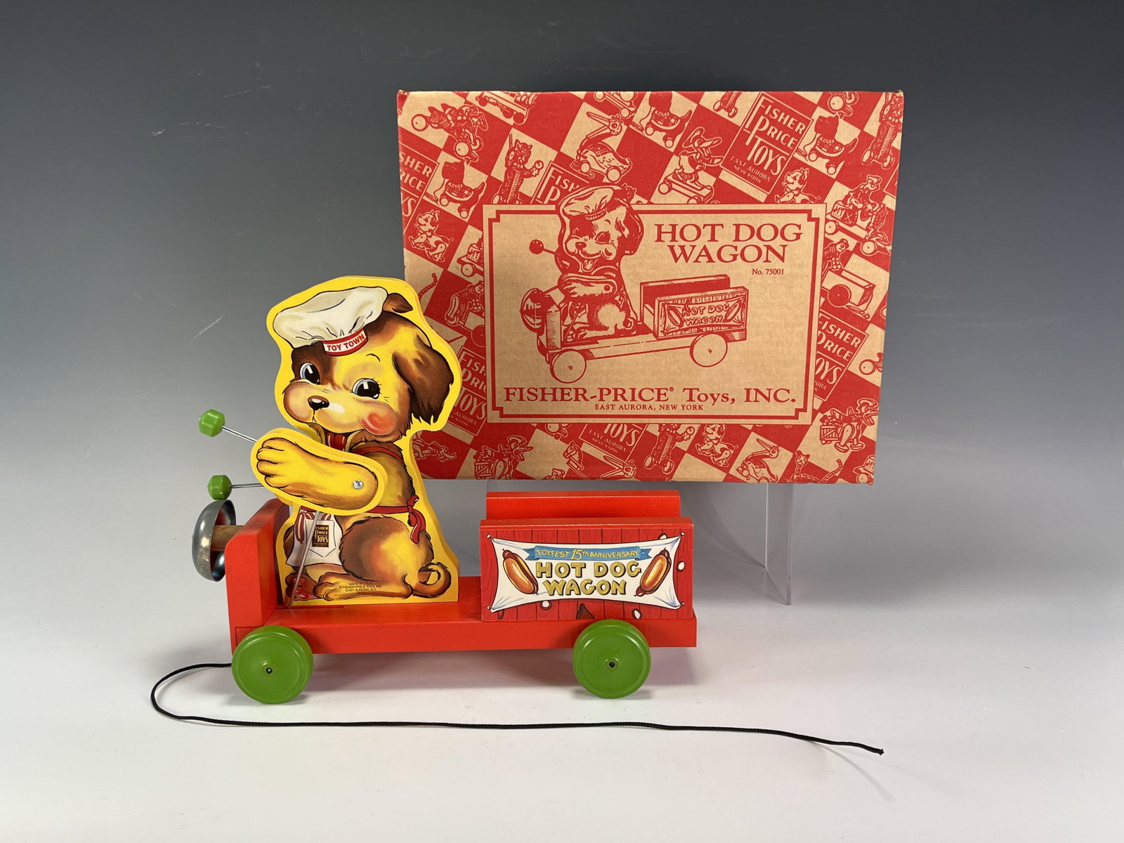 REPRO FISHER PRICE HOT DOG WAGON LIMITED EDITION:  Repro Fisher Price Hot Dog Wagon Limited Edition - 2001 Collectible Toy