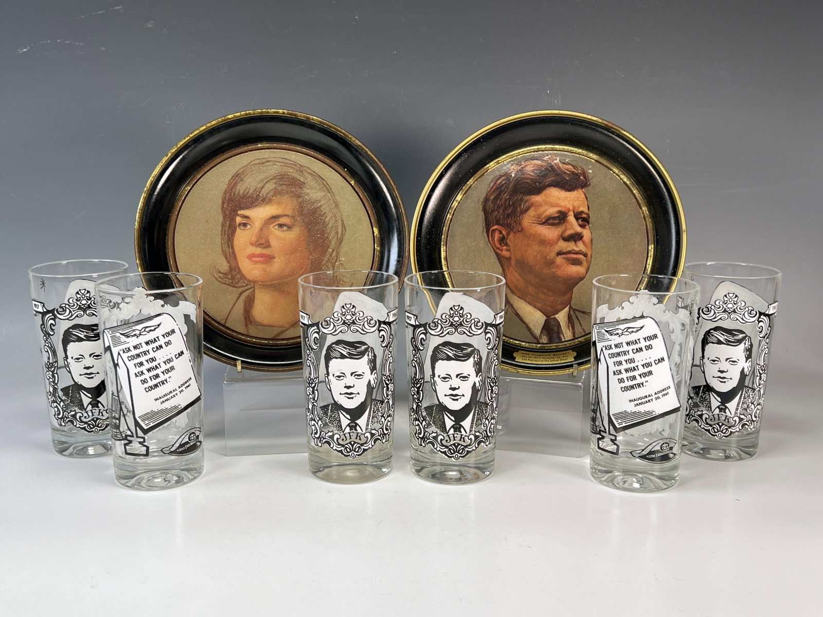 KENNEDY PRESIDENTIAL GLASS SET