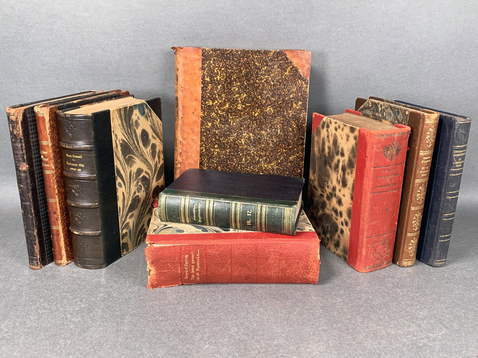 NINE SCANDINAVIAN BOOKS - ONE POSSIBLY SIGNED