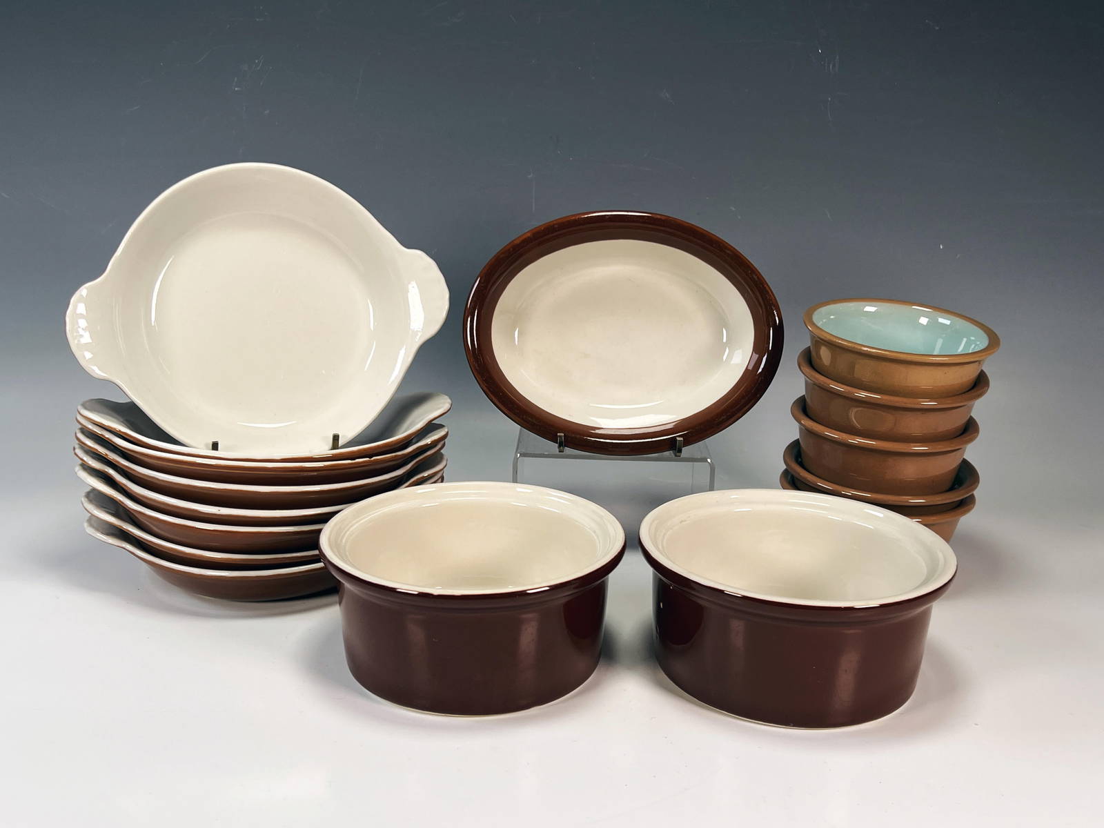 Hall Brown Pottery Ceramic Items & Chateau Buffet Auction