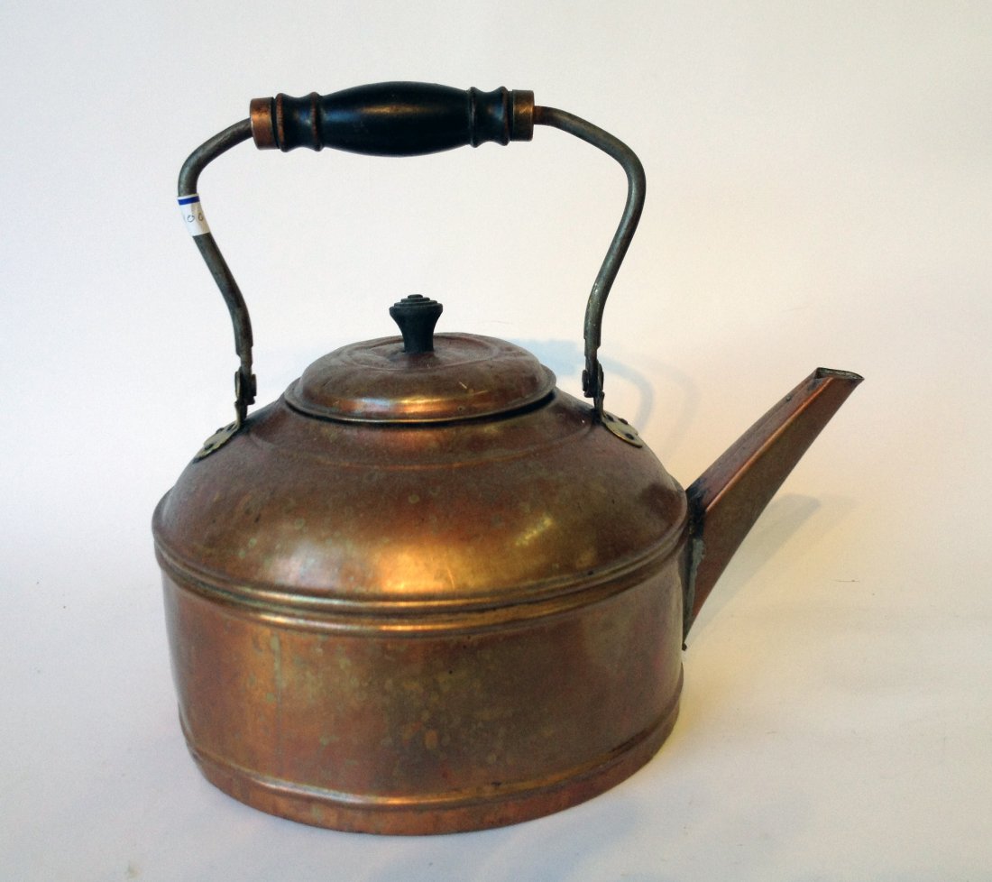 Copper Kettle: About 12" tall Shipping: We are able to pack and ship this item to an address in the United States for $50.00 via USPS Priority Mail or via FedEx Ground/Home Delivery. Tracking information will be sen