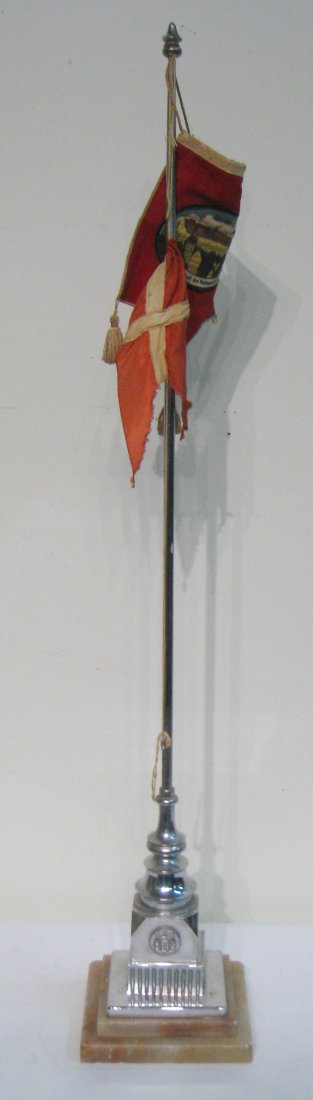 Nuremberg Flag With Flag Pole: 36" tall. Shipping: We are unable to ship this item. Please contact our local UPS Store, store1152@theupsstore.com, for a quote. Please be sure and include your shipping address, a description of the 