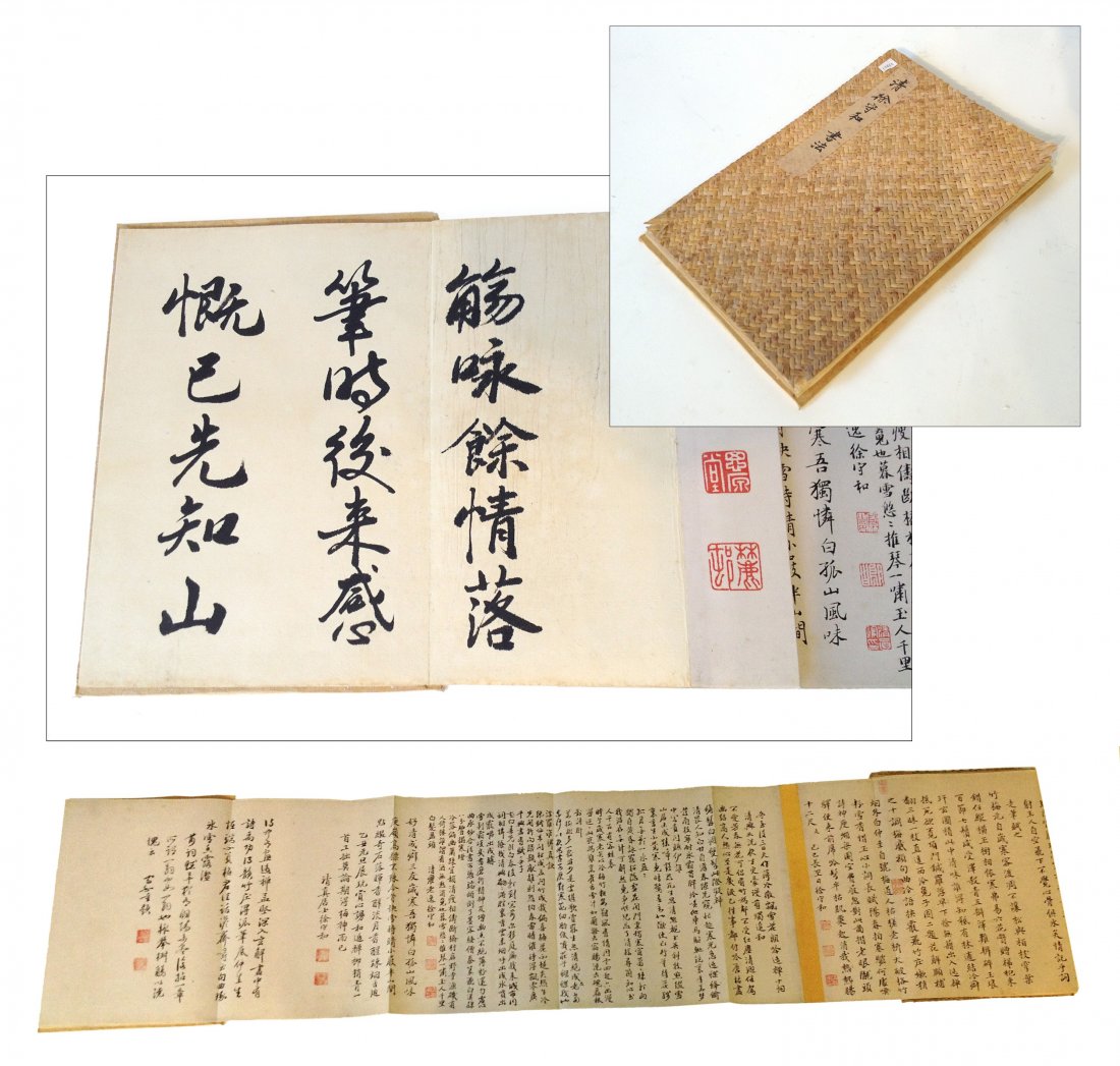 Chinese Watercolor Painting Book: 20 pages. 12" X 8" closed. Shipping: We are able to pack and ship this item to an address in the United States for $30.00 via USPS Priority Mail. Tracking information will be sent to your email addres