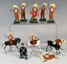 SMALL MEXICAN CLAY BULLFIGHTING FIGURES