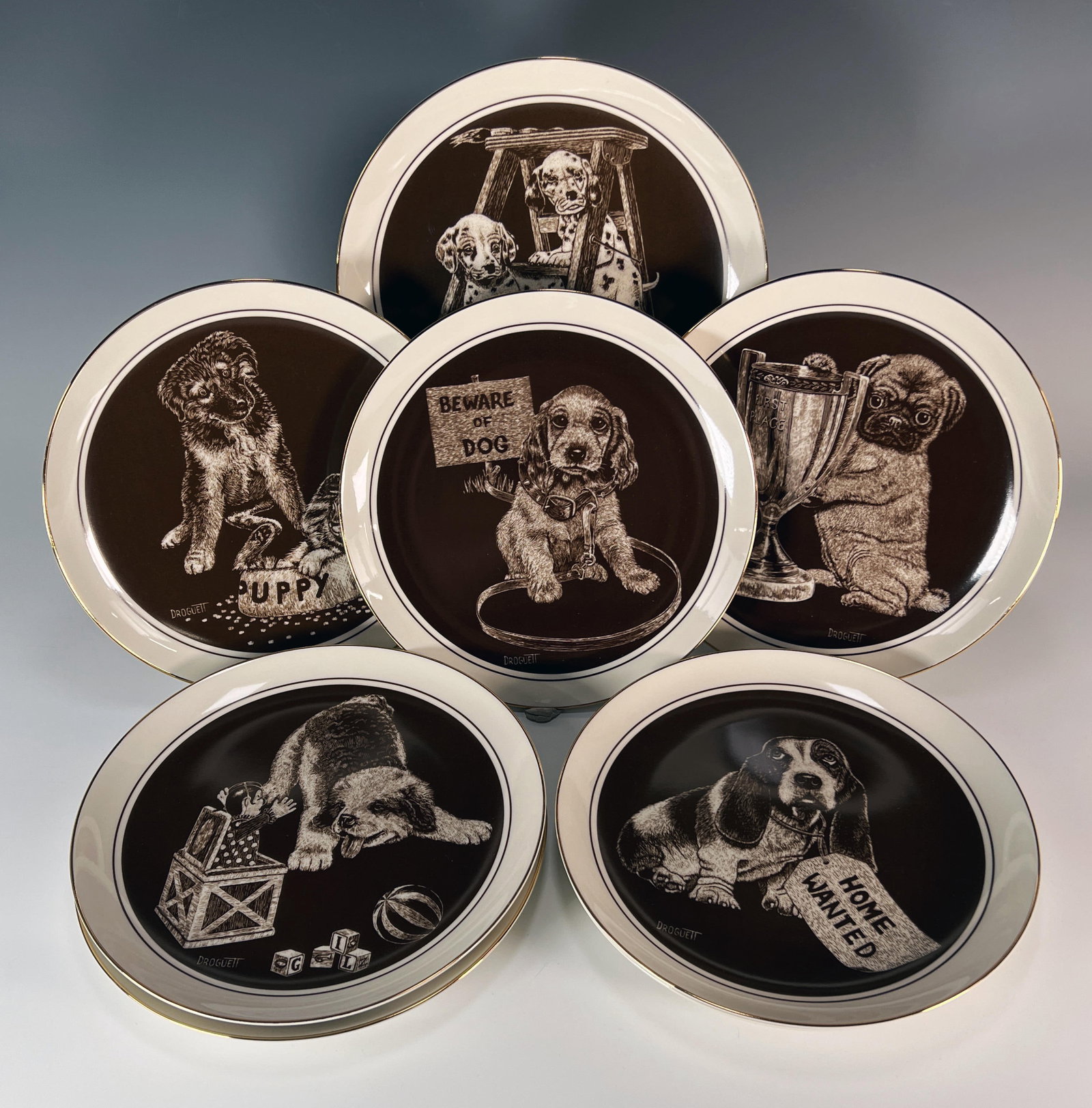 PUPPYS WORLD COLLECTOR PLATES WITH COAS (1 of 3)