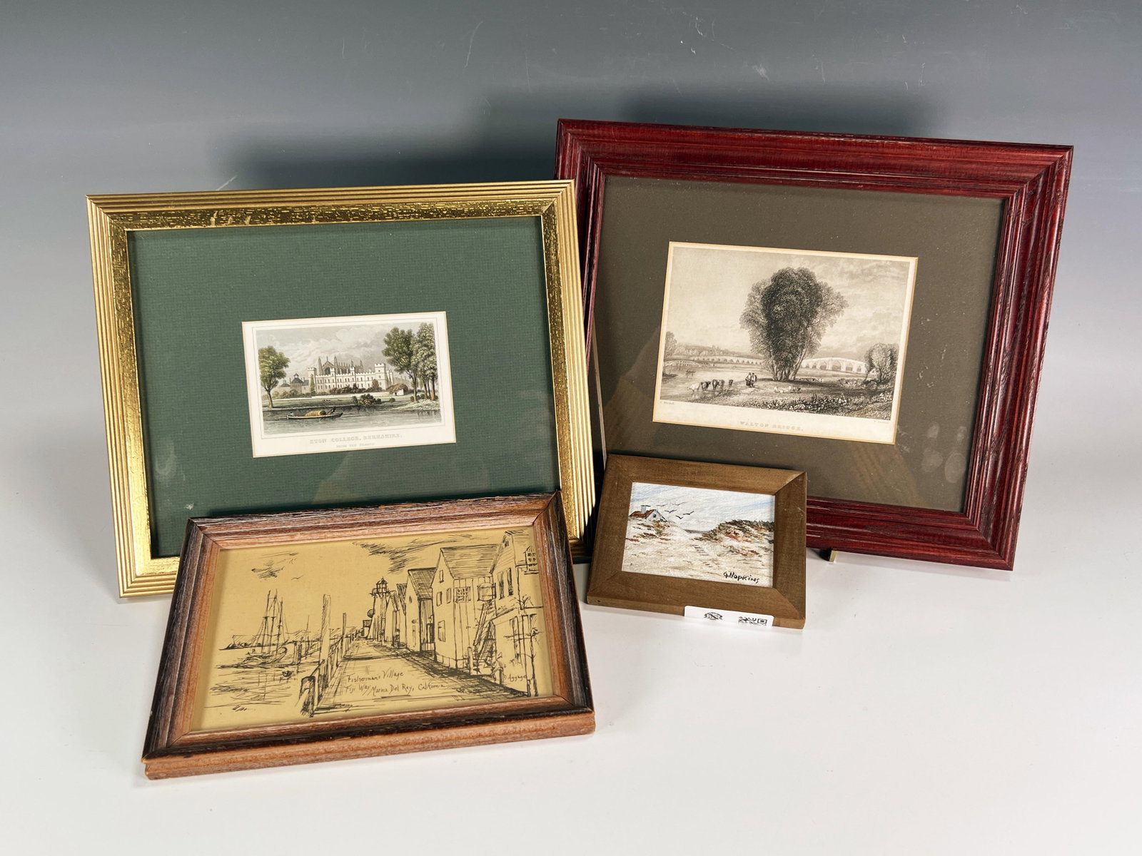 FOUR PRINTS INCL. WALTON BRIDGE AND ETON COLLEGE