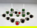 LOT OF CABOCHON STONE RINGS