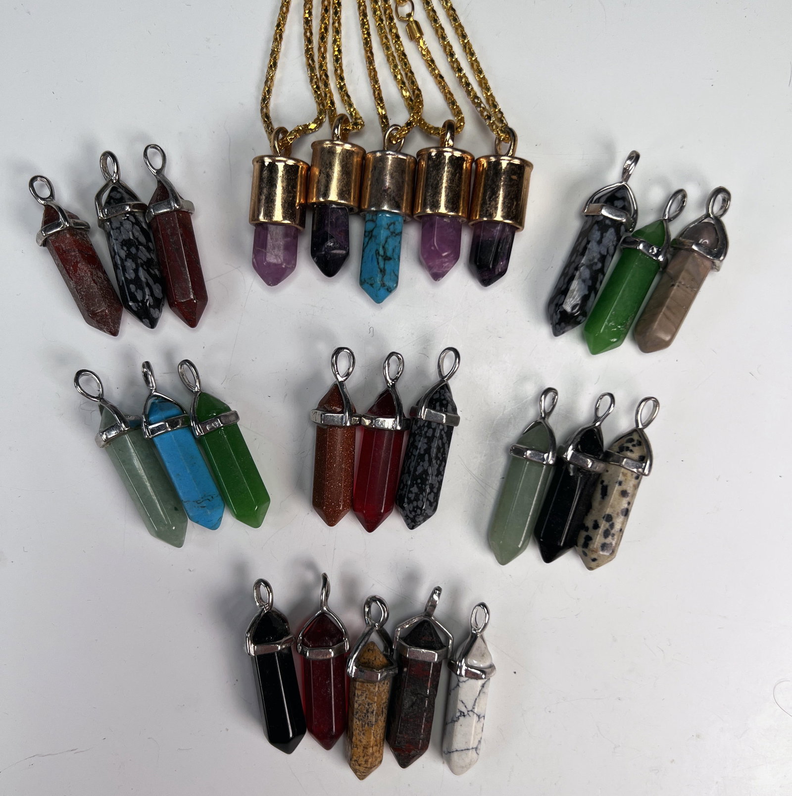 LOT OF CRYSTAL PENDANTS