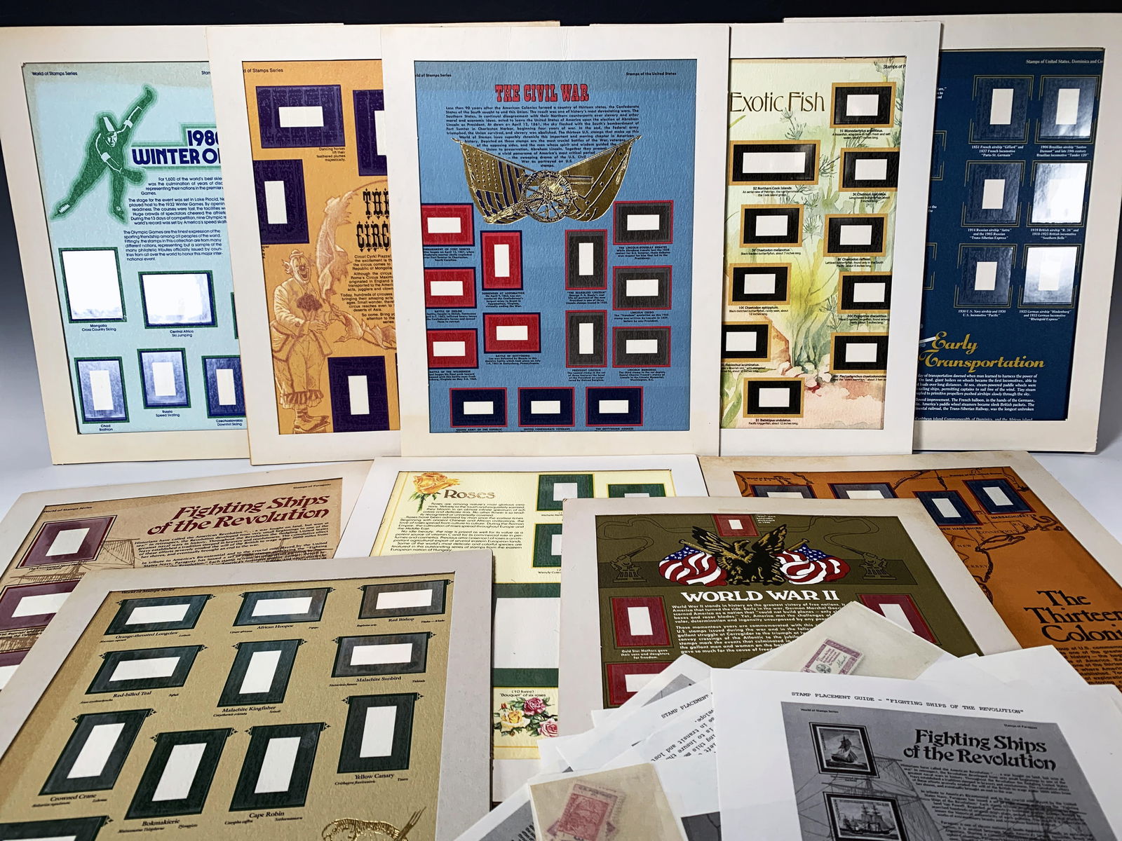 10 LIMITED ED POSTAL COMMEMORATIVE SOCIETY WORLD OF STAMPS DISPLAYS (1 of 5)