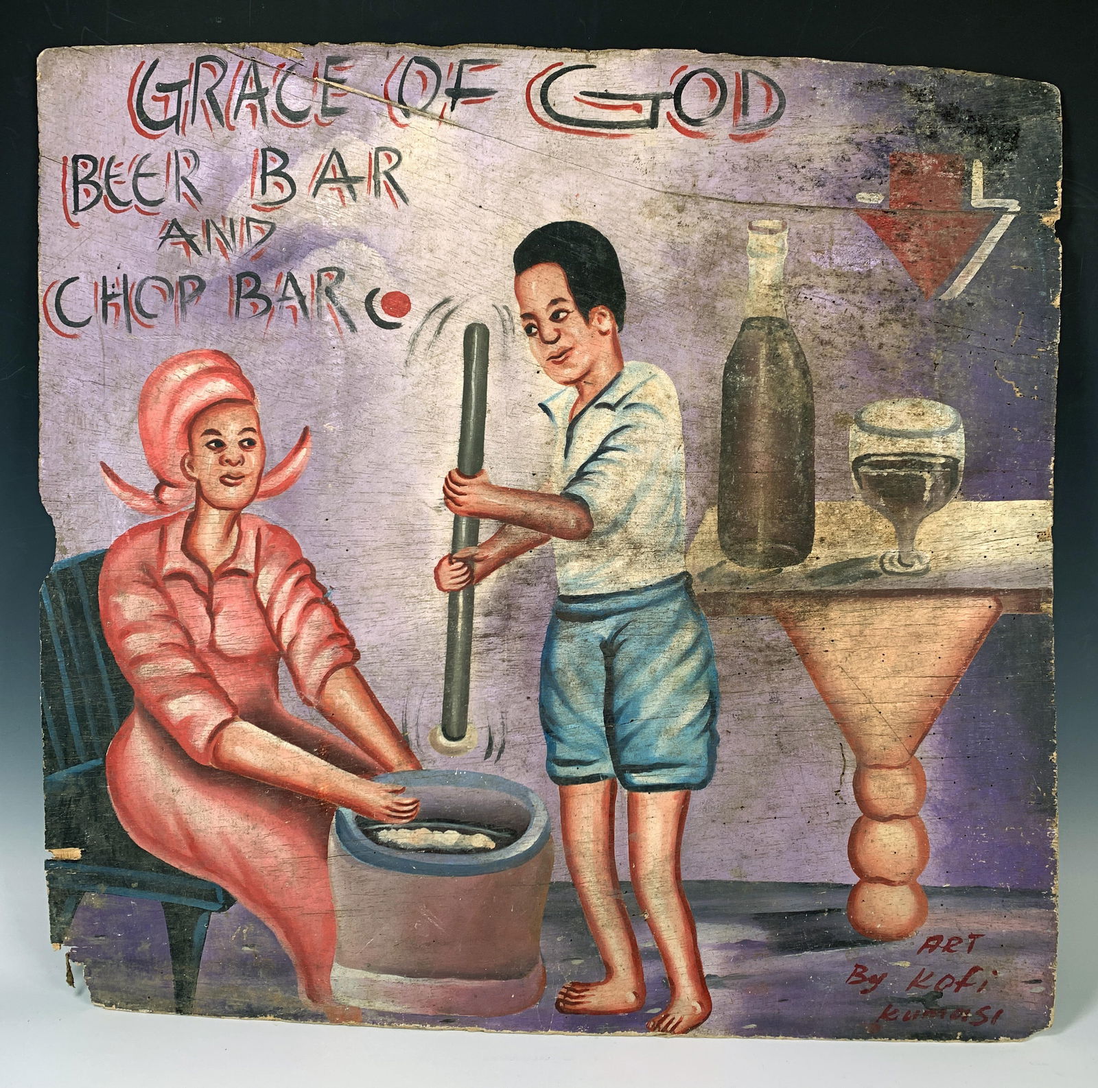 BAR PUB ARTWORK SIGN GHANA WEST AFRICA (1 of 4)