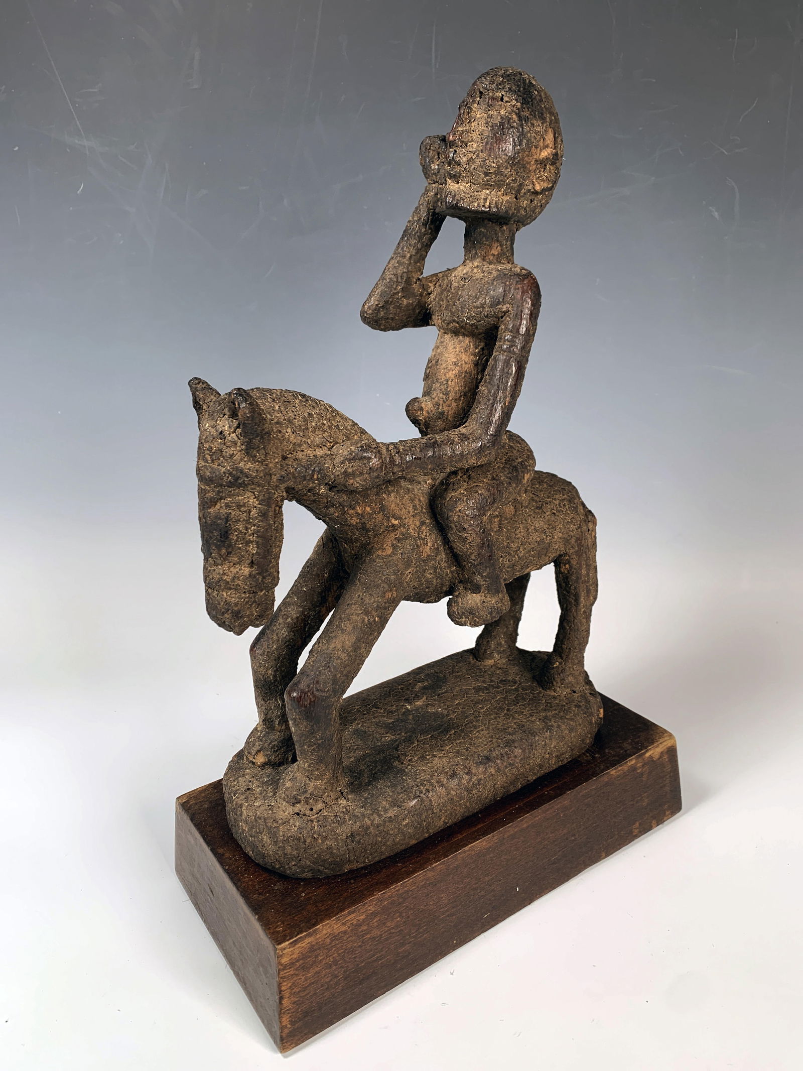 DOGON FIGURE HORSE RIDER STANDING MALE MALI WEST AFRICA (1 of 3)