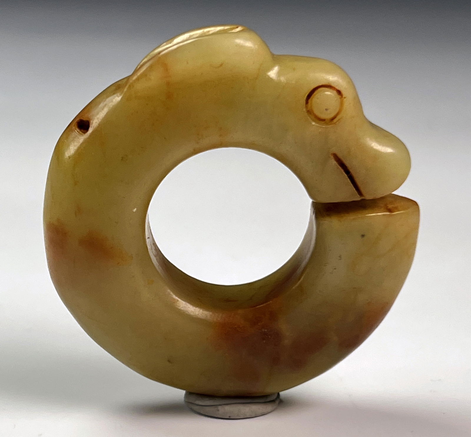 ARCHAIC JADE BI-DISC WITH DRAGON MOTIF (1 of 3)