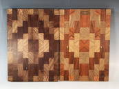 TWO CUTTING BOARDS WITH GEOMETRIC DESIGNS