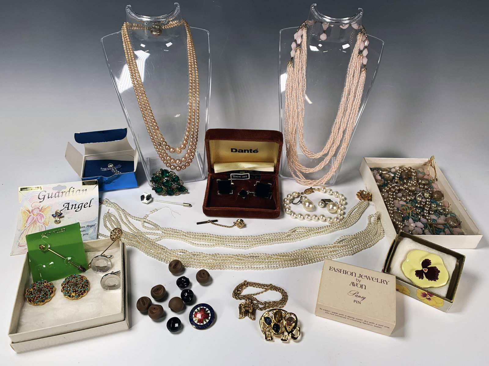 LOT OF VINTAGE COSTUME JEWELRY SARAH COVENTRY SWANK AVON