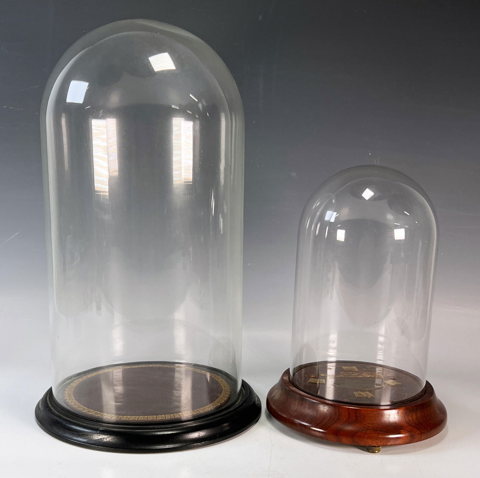 2 GLASS DOME DOLL DISPLAYS (1 of 2)